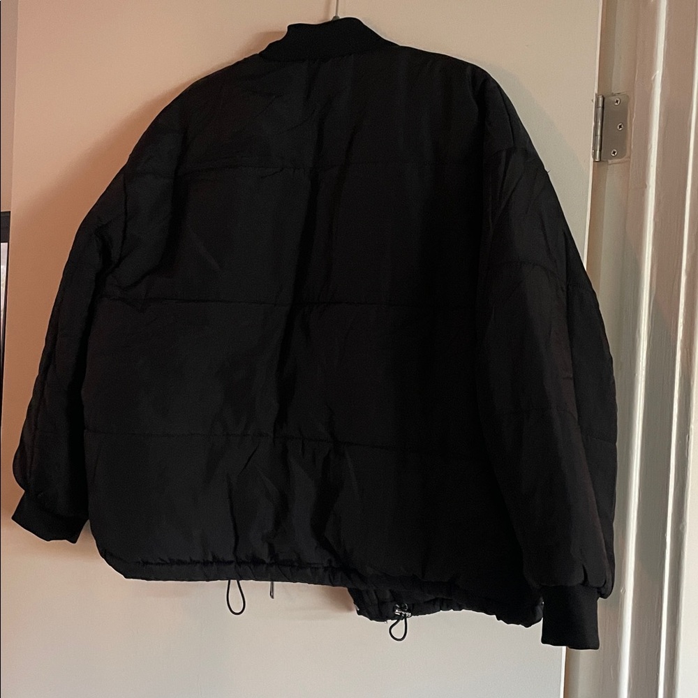 Fashion Nova Black Bomber Jacket - Picture 5 of 5